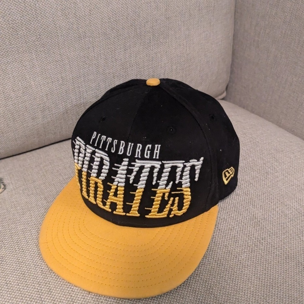 MLB Pittsburgh Pirates Black Gold New Era Baseball Hat Cap Snapback Retro